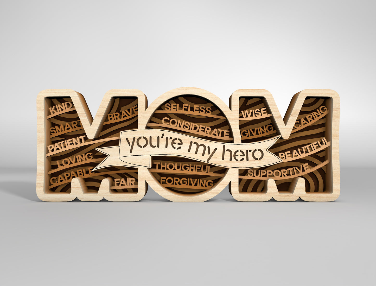 Mom and Dad Inspirational Words Sign SVG Bundle for LightBurn and xTool