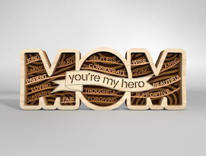 Mom and Dad Inspirational Words Sign SVG Bundle for LightBurn and xTool