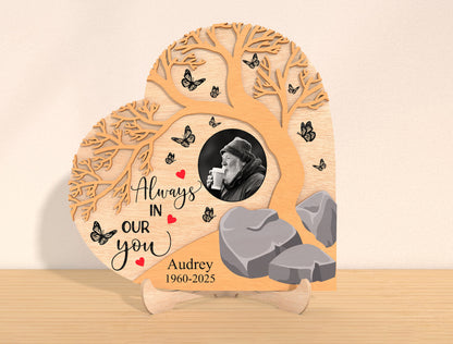 Tree Photo Memorial Sign SVG Laser Cut File for Glowforge