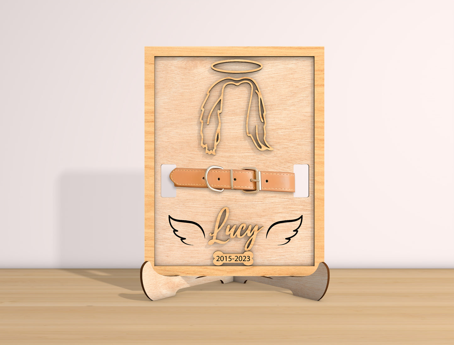 Dog Memorial Collar Holder SVG Laser Cut File for Glowforge