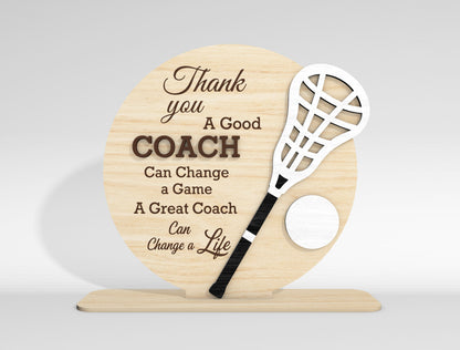 Thank You Coach Sign SVG Bundle for Glowforge and LightBurn
