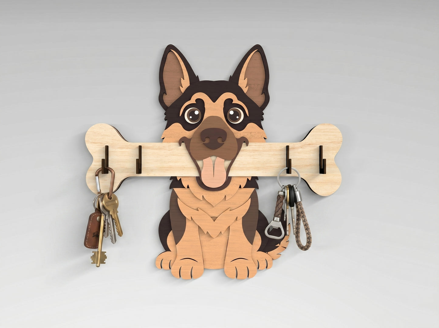 Dog Breed Key Holder SVG Bundle for Glowforge and LightBurn