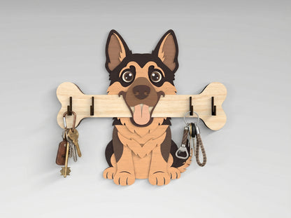 Dog Breed Key Holder SVG Bundle for Glowforge and LightBurn