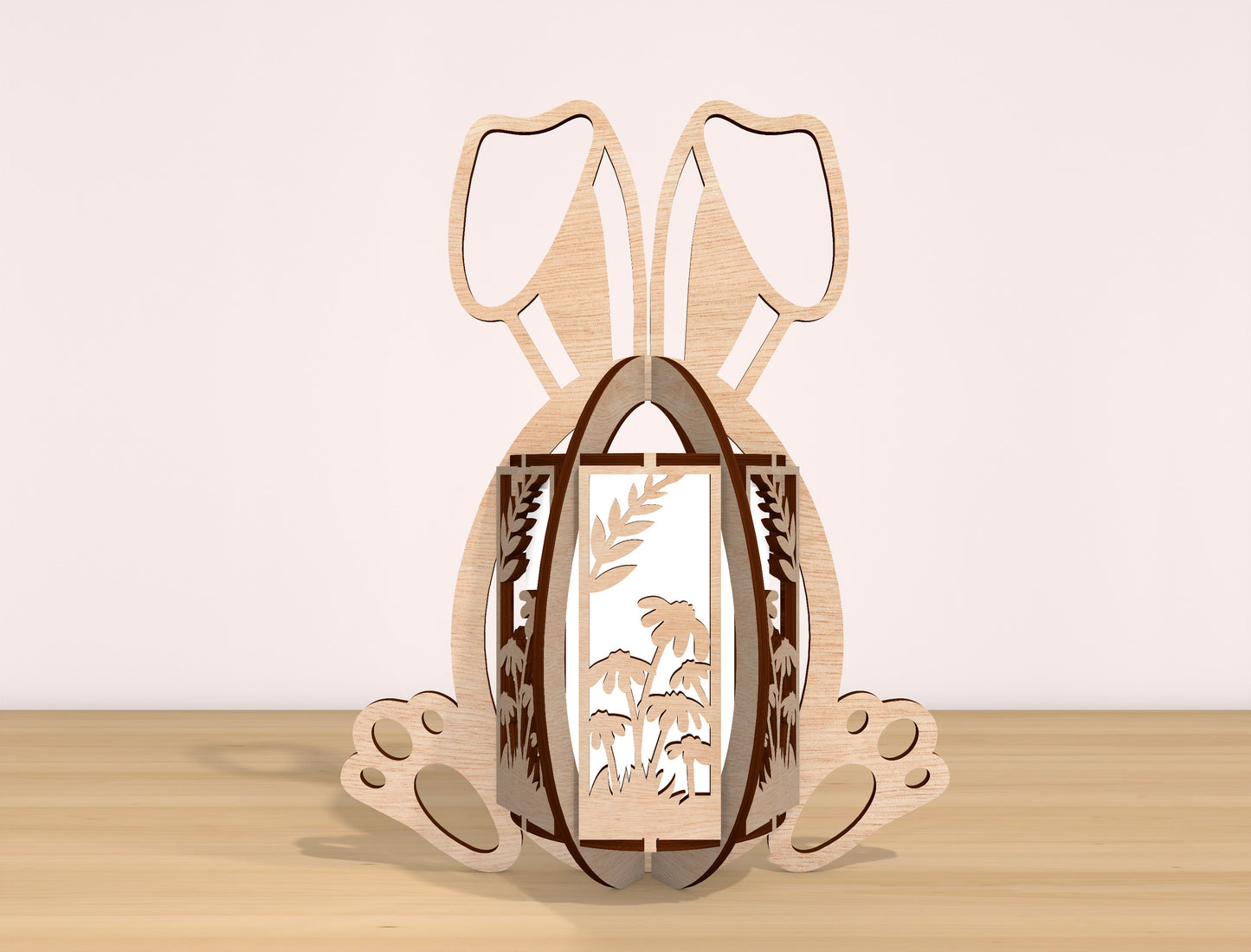 Easter Bunny Lantern SVG Bundle Rabbit Egg 7 Designs for Glowforge and xTool