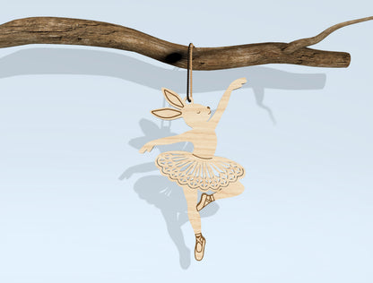 Ballerina Bunny SVG Bundle Dancing Rabbit Easter for LightBurn and xTool