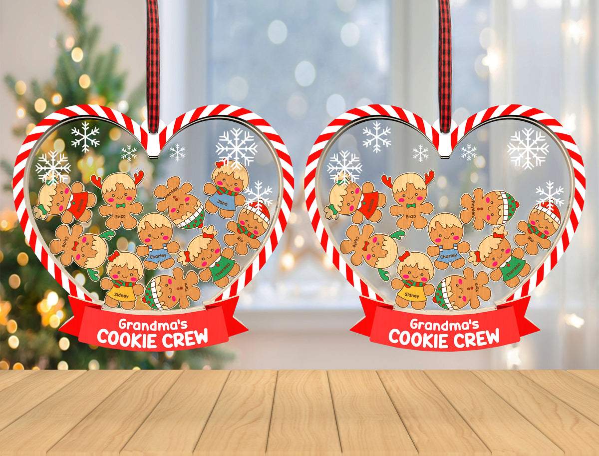 Personalized Grandma Cookie Crew Christmas Ornament SVG