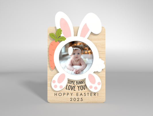 Easter Photo Frame SVG Bunny Baby Happy Easter 5 Designs for Glowforge and xTool
