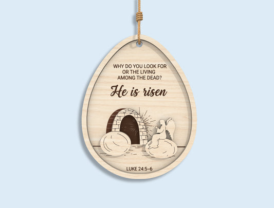 Christian Easter Egg Ornament SVG Bundle for LightBurn and Glowforge