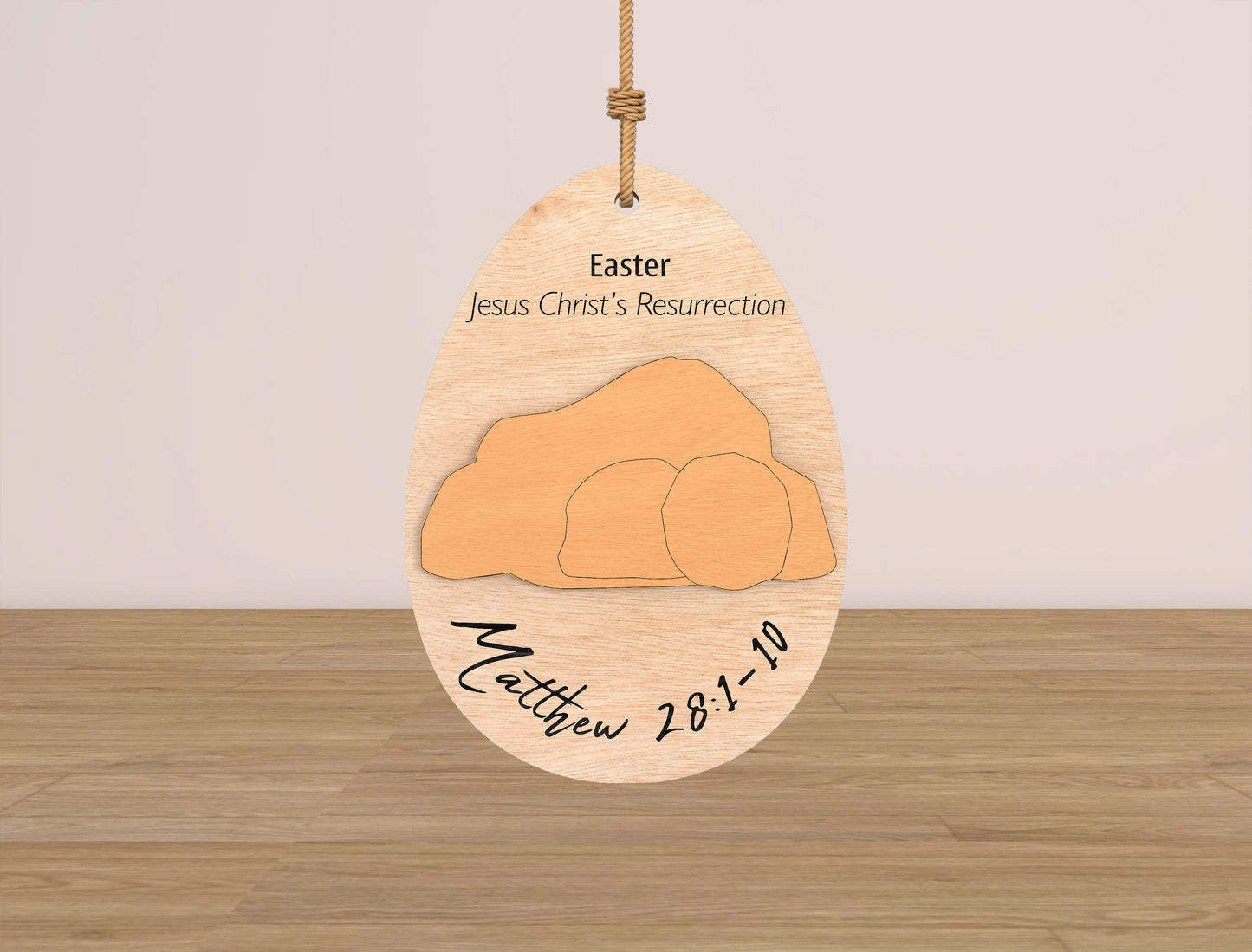Easter Story Ornament SVG Jesus Resurrection Christian for Glowforge