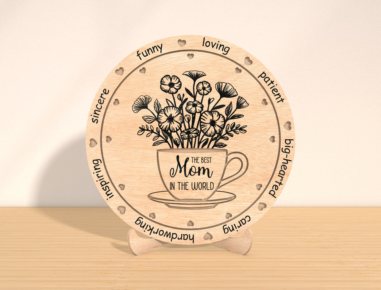 Floral Round Botanical Sign SVG Bundle for Glowforge and LightBurn