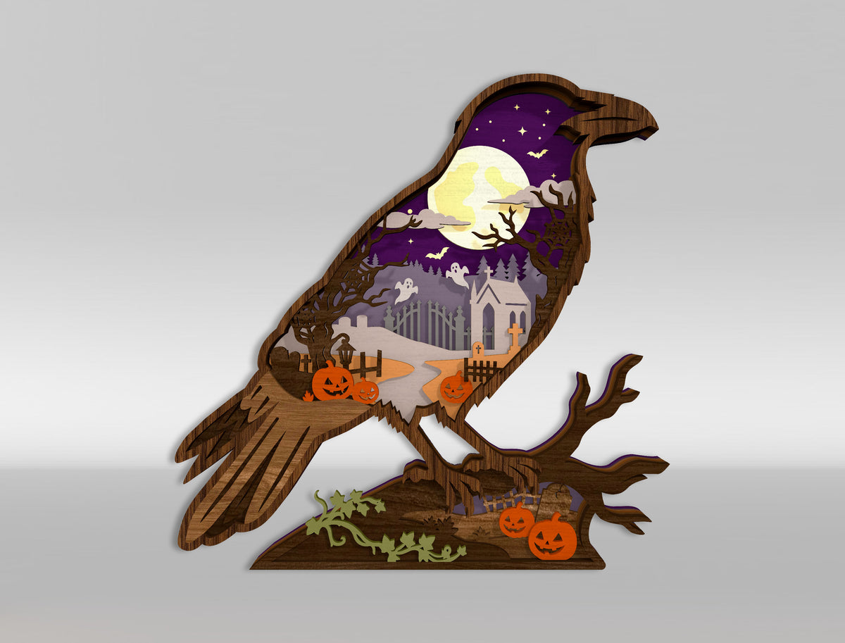 Halloween Haunted House Multilayer SVG Bundle 12 Designs for xTool Glowforge LightBurn