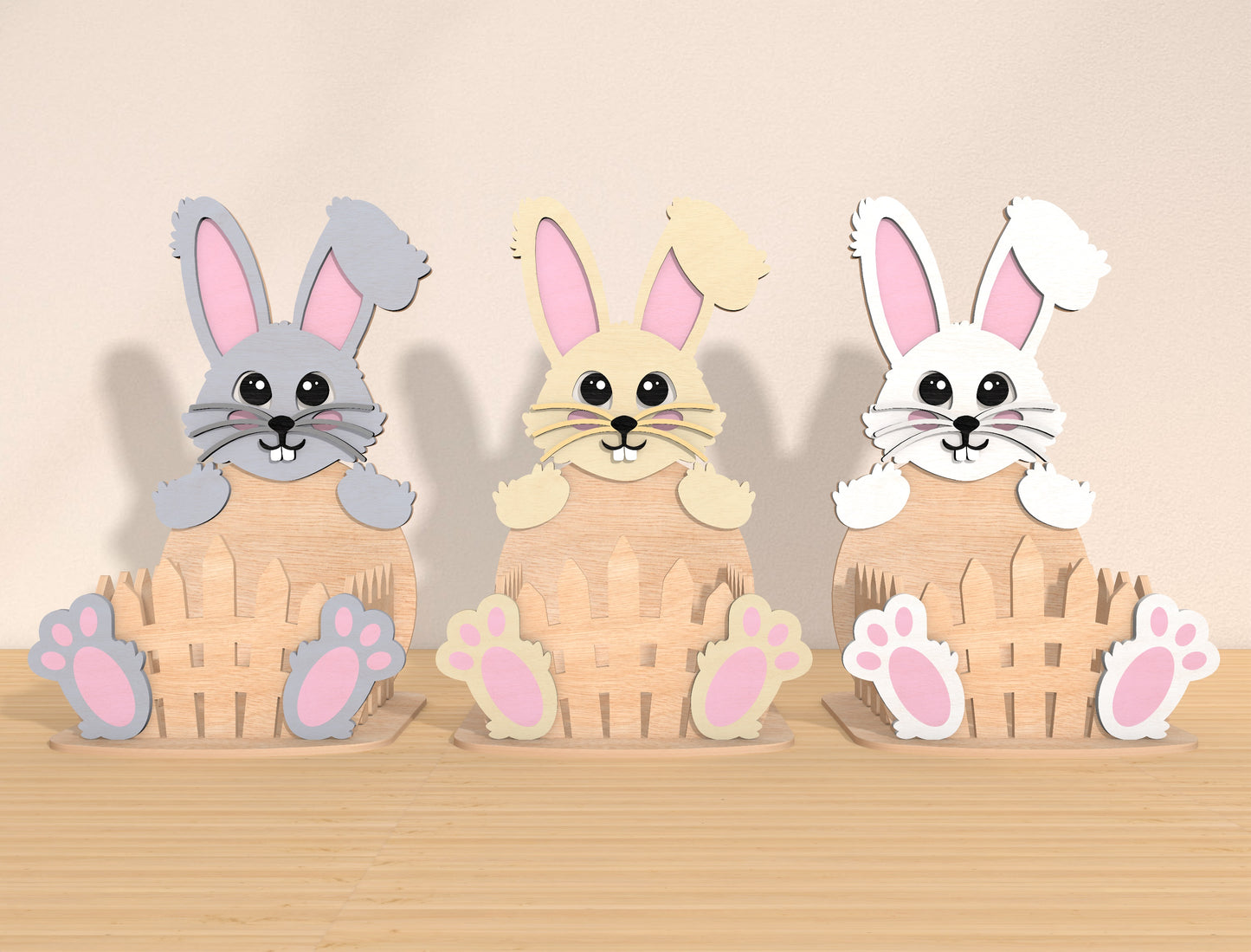 Bunny Basket SVG Bundle Cute Rabbit Egg Holder Easter for LightBurn and xTool