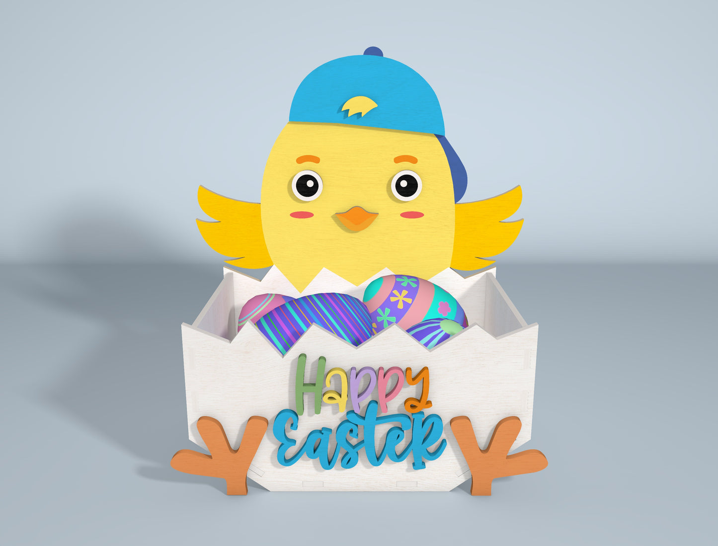 Personalized Easter Tabletop Decor SVG Laser Cut for Glowforge and xTool