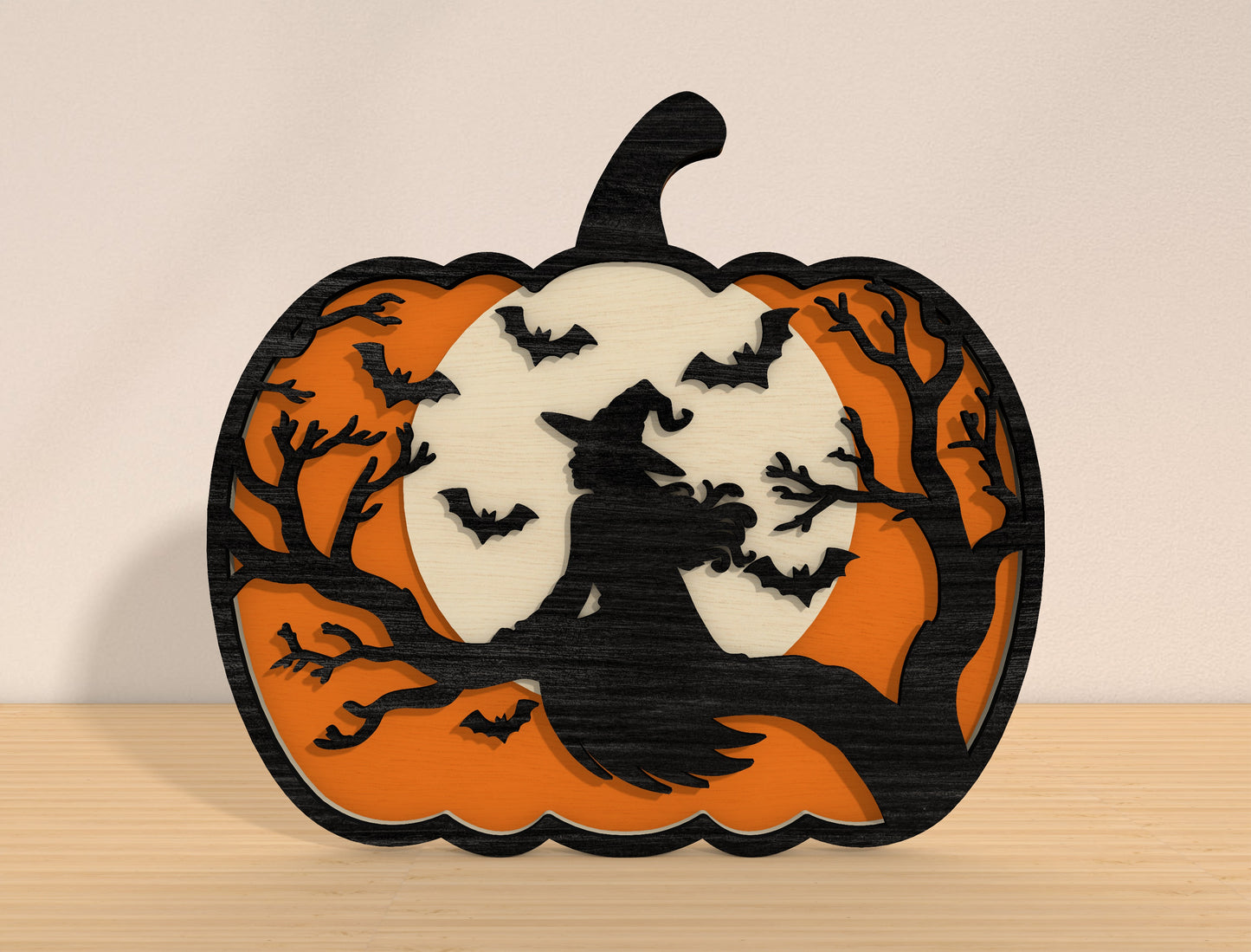 Halloween Pumpkin Scene SVG Bundle Laser Cut File | 8 Spooky Pumpkin Designs | Autumn Wooden Decor | Glowforge, xTool, LightBurn, etc.