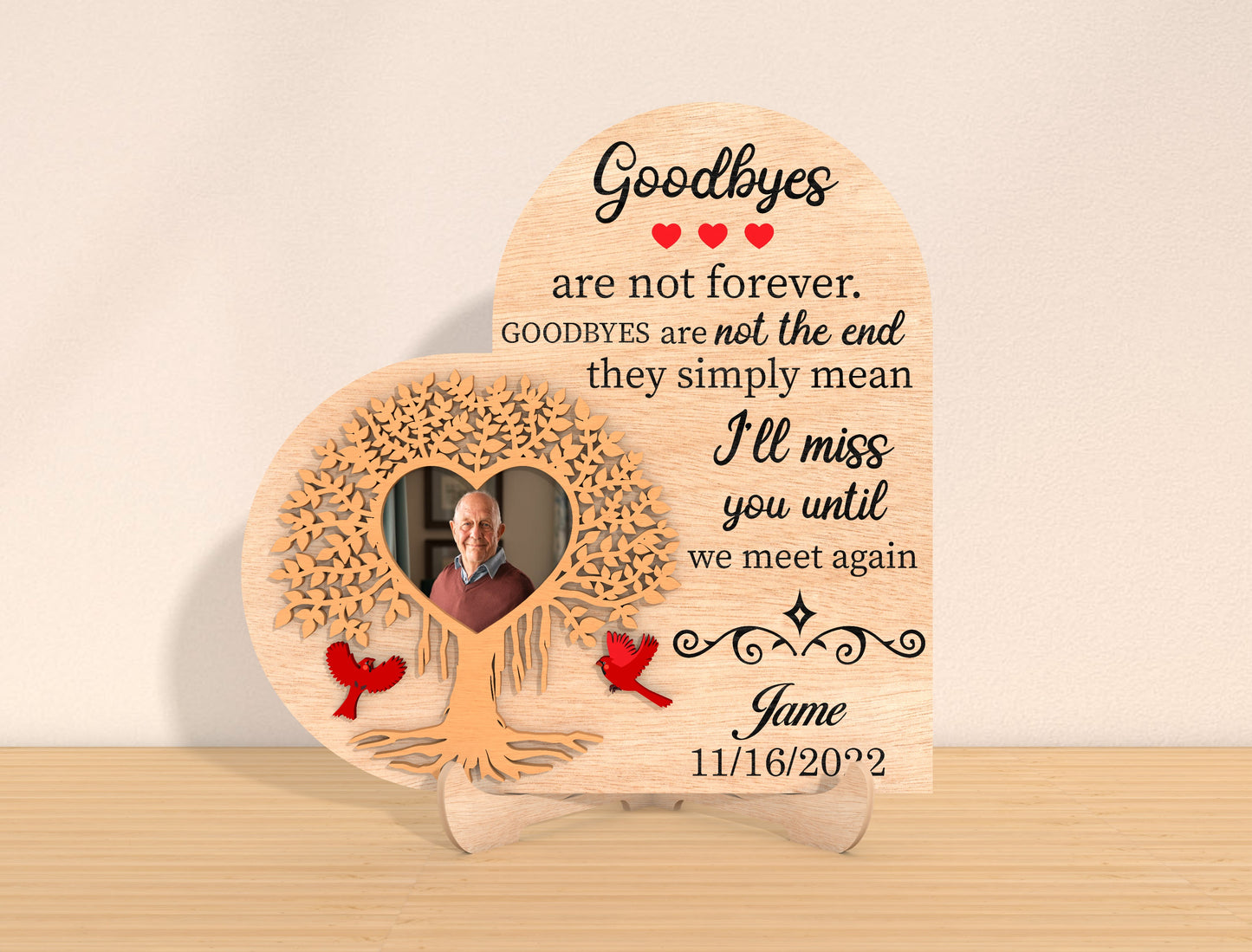 Memory Tree Memorial SVG Photo Frame Laser Cut File for Glowforge and LightBurn