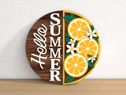 Tropical Fruit Summer Door Hanger SVG Bundle for Glowforge Users