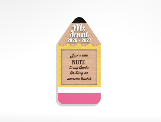 Teacher Sticky Note Holder SVG Bundle Laser Cut File for Glowforge