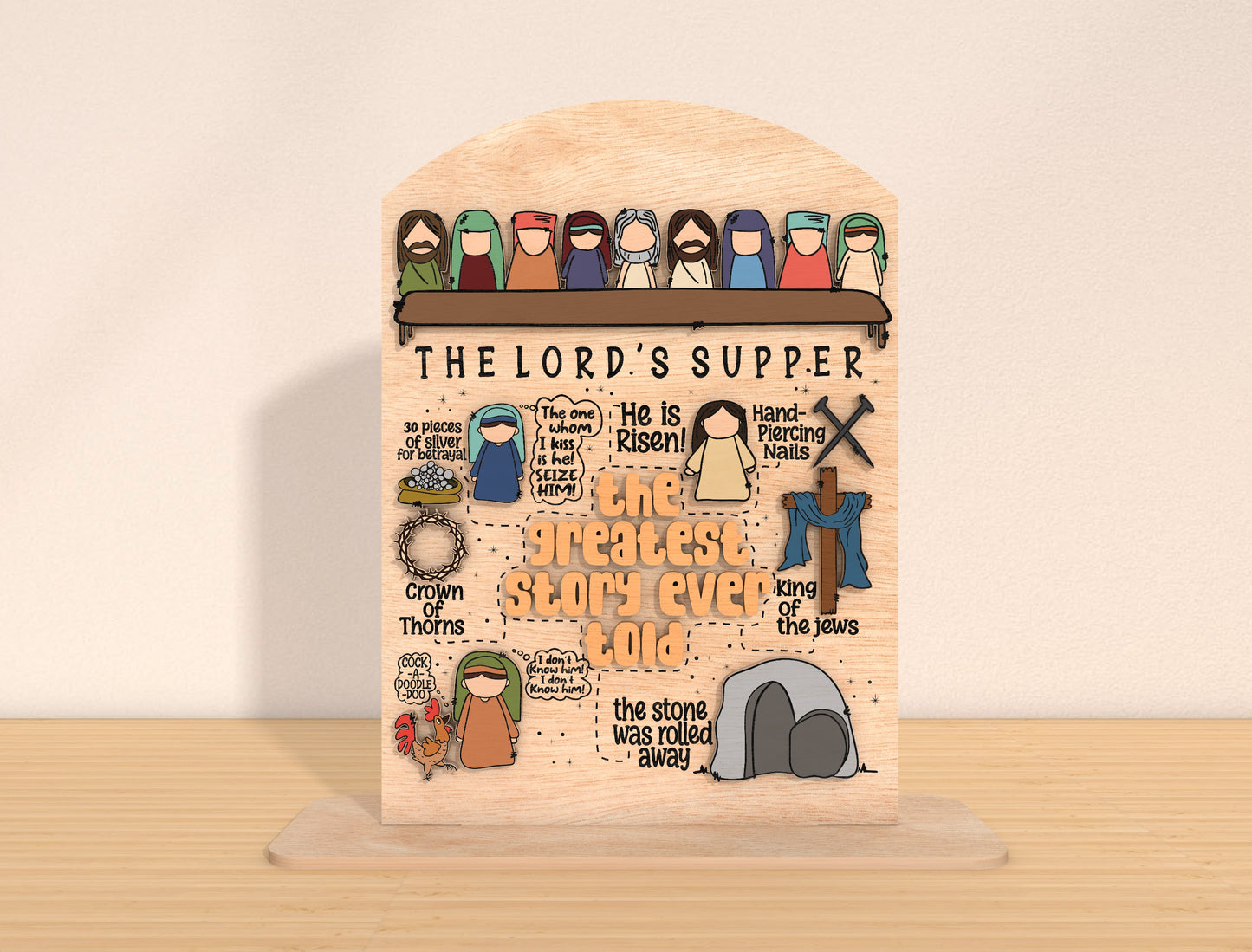 Last Supper Scripture SVG Christian Bible Story Easter for LightBurn