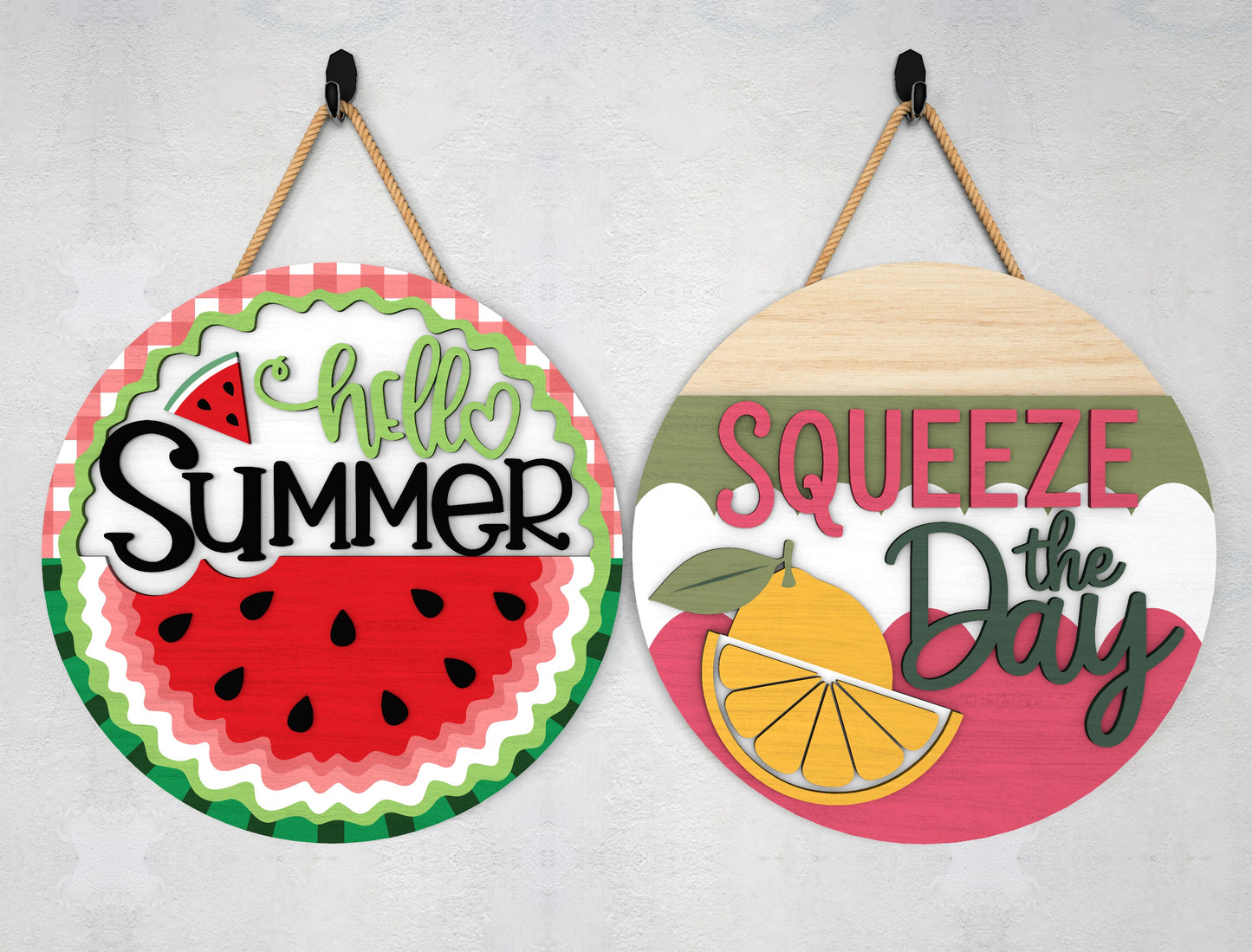 Fruit Summer Door Hanger SVG Bundle for Glowforge and LightBurn