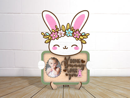 Easter Bunny Photo Frame SVG Bundle Cute Bunny 5 Designs for LightBurn