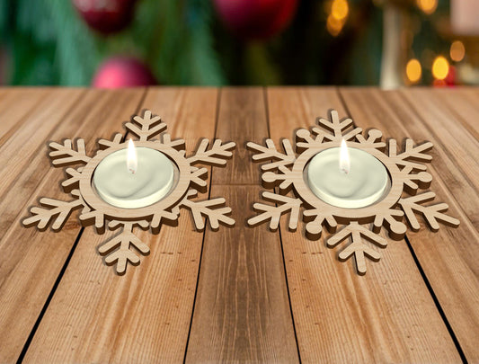 Snowflake Tealight Candle Holder SVG Bundle 2