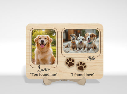 Dog Memorial Tabletop Sign SVG Bundle Pet Photo Frame Laser Cut File for Glowforge
