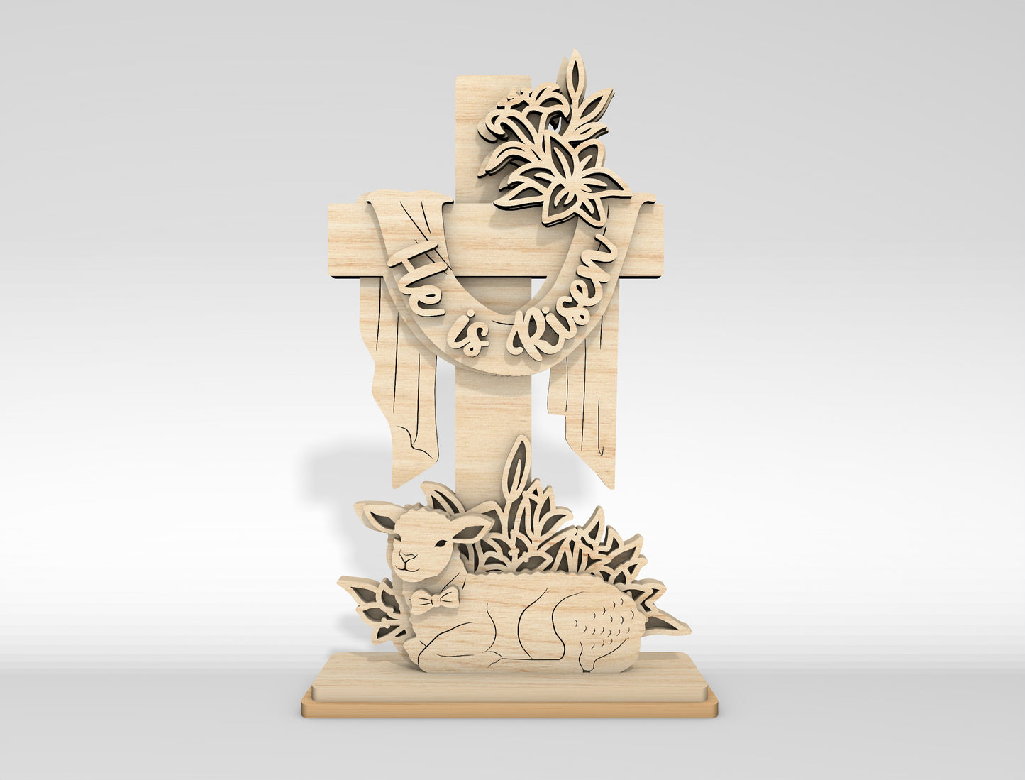 6 Easter Religious He Is Risen SVG Laser Cut Files for Glowforge and xTool