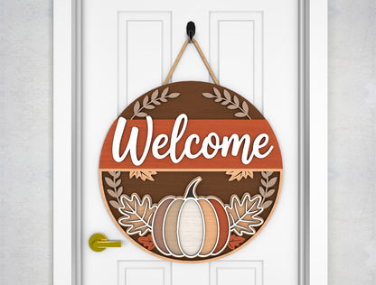 Autumn Fall Door Hanger SVG Bundle for Glowforge xTool LightBurn 6 Designs
