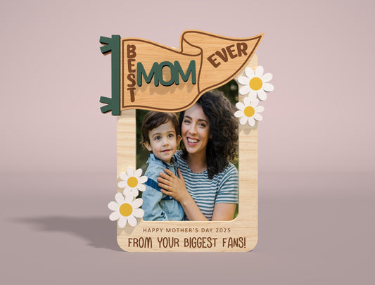 Mom and Dad Photo Frame Banner SVG Bundle for Glowforge and xTool