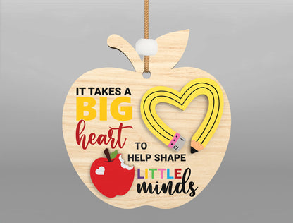Teacher Christmas Ornament Bundle SVG for LightBurn and Glowforge