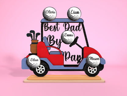 Personalized Golf Cart Dad Sign SVG Laser Cut File for Glowforge and LightBurn