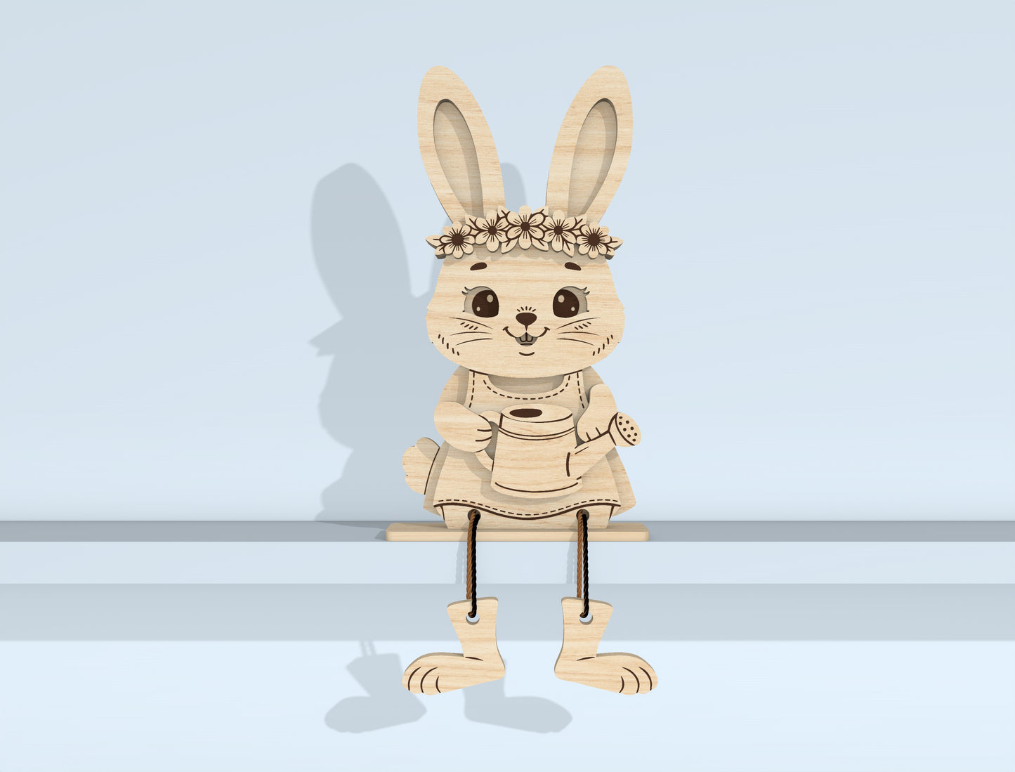 Easter Bunny Shelf Sitters SVG Bundle for LightBurn and Glowforge