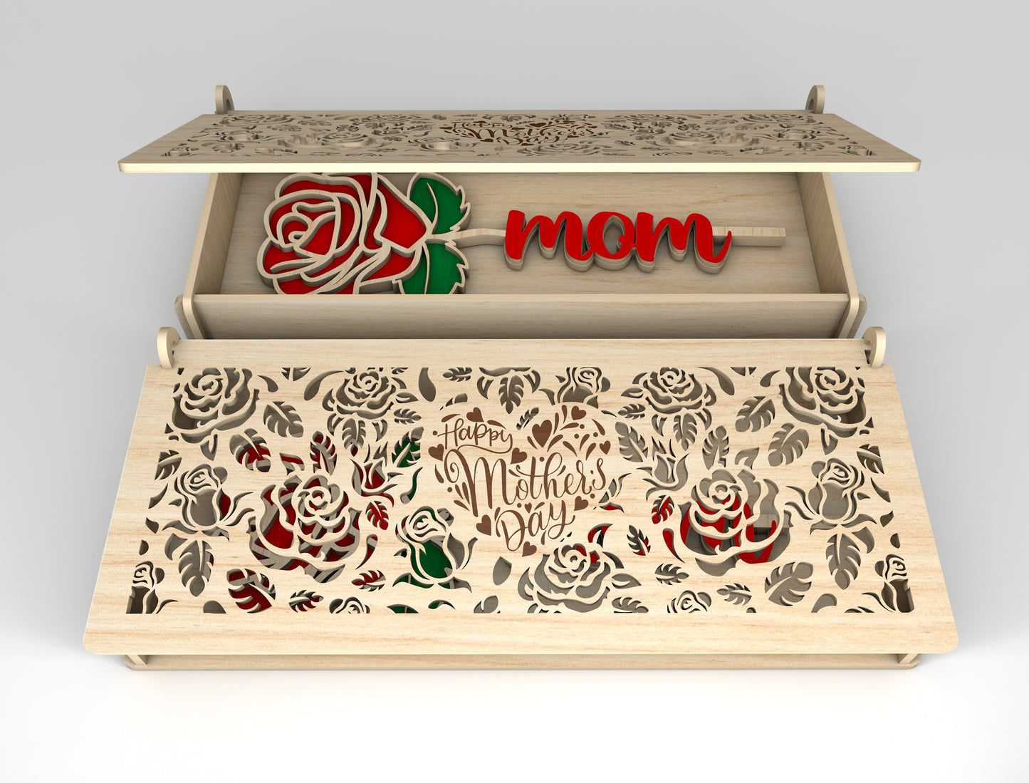 Floral Mom Gift Box SVG Bundle Mother's Day for LightBurn and xTool
