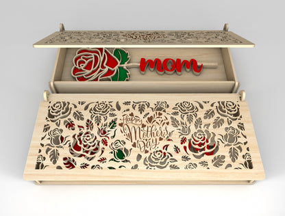 Floral Mom Gift Box SVG Bundle Mother's Day for LightBurn and xTool