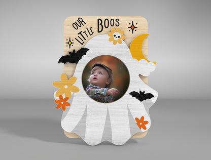 Halloween Fridge Magnet SVG Bundle for Glowforge LightBurn xTool | Ghost Photo Frame | 5 Designs