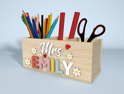 Personalized en Holder SVG Bundle for Glowforge and xTool