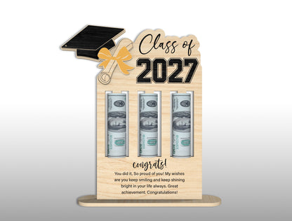 Graduation Money Holder Stand SVG Bundle | Wooden Cash Display Laser Cut File | Glowforge xTool LightBurn Ready