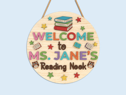 Personalized Classroom Door Sign SVG Bundle Laser Cut File for xTool and Glowforge