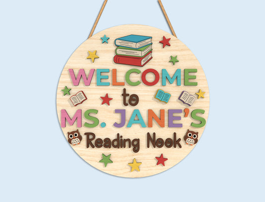 Personalized Classroom Door Sign SVG Bundle Laser Cut File for xTool and Glowforge