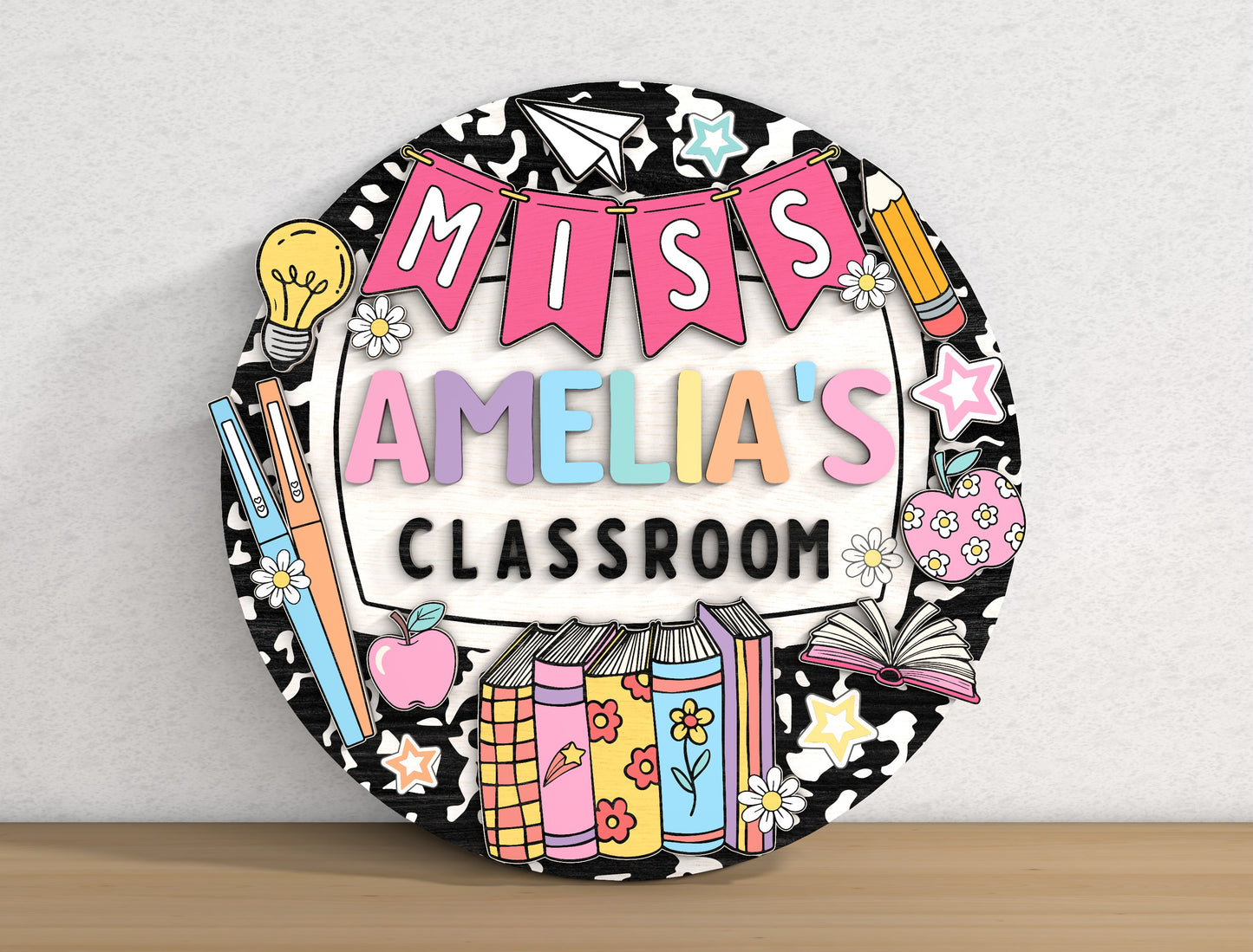 Teacher Door Sign Bundle SVG Classroom Decor for Glowforge Users