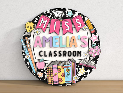 Teacher Door Sign Bundle SVG Classroom Decor for Glowforge Users