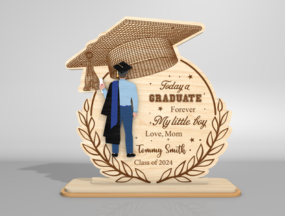 Personalized Graduation Boy Sign SVG for xTool and LightBurn