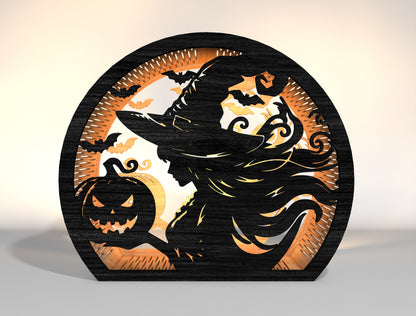 Halloween Witch Lantern SVG Bundle 10 Designs for Glowforge xTool LightBurn