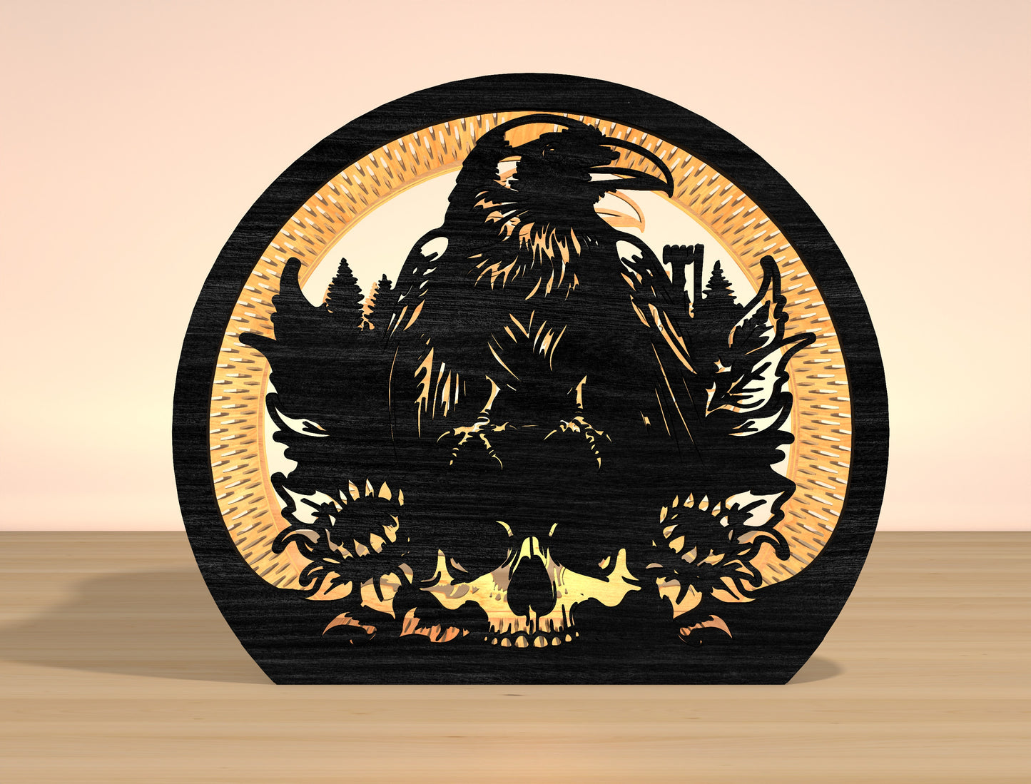 Raven Lantern Laser Cut File Bundle for Glowforge xTool LightBurn 6 Designs