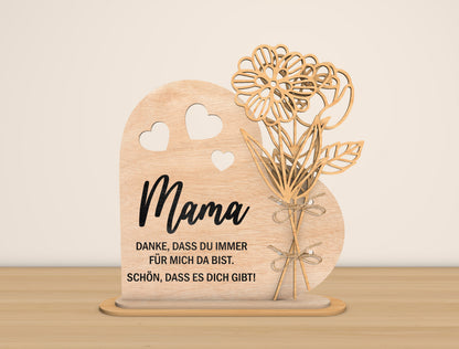 Mama Flower Plaque SVG Bundle 15 Flowers for Glowforge and xTool