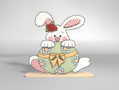 Easter Bunny Stand SVG Bundle Cute 6 Designs Laser Cut for LightBurn and xTool