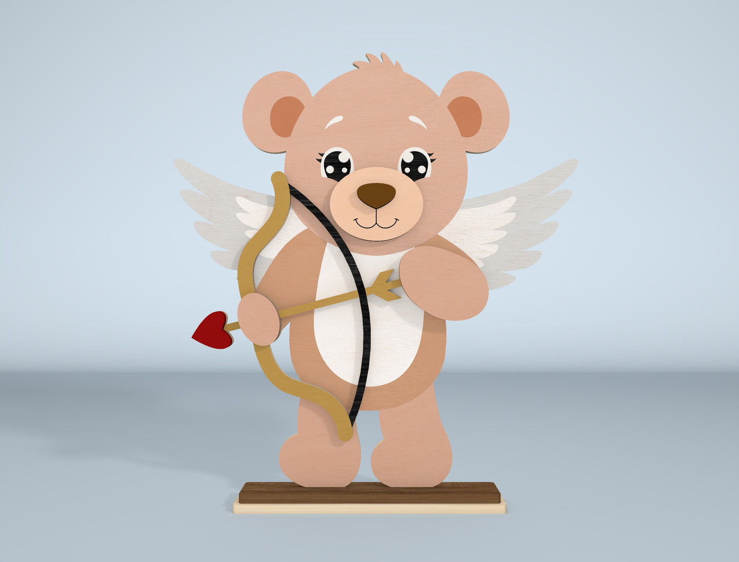 Cute Valentine Bear Laser Cut File Bundle | Teddy Bear Love Decor | Kids & Romantic Style | Glowforge, xTool, LightBurn, etc.