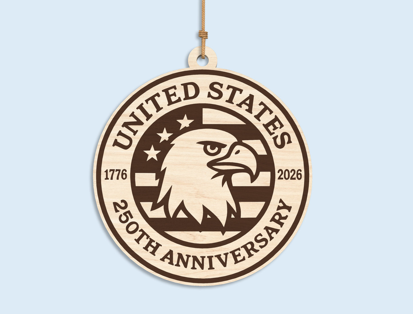 250 Years Eagle Ornament SVG Bundle for Glowforge and LightBurn