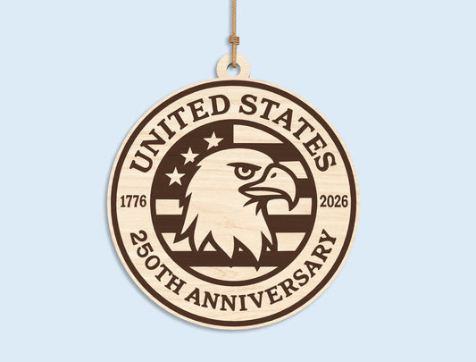 250 Years Eagle Ornament SVG Bundle for Glowforge and LightBurn