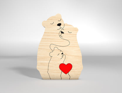 Personalized Animal Family Puzzle SVG for Glowforge and xTool